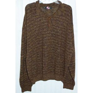 Jhane Barnes XXL Silk Blend Sweater Gold Brown